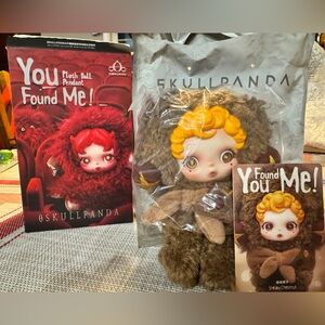 Skullpanda You Found Me! Plush Doll Pendant